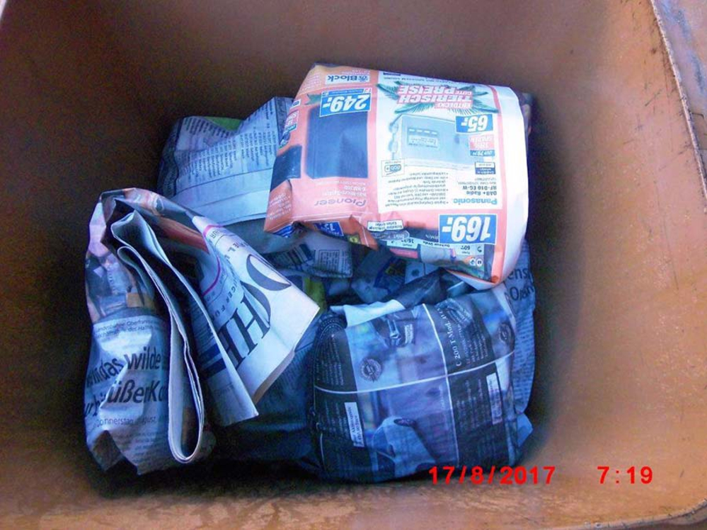 Papier in Biotonne